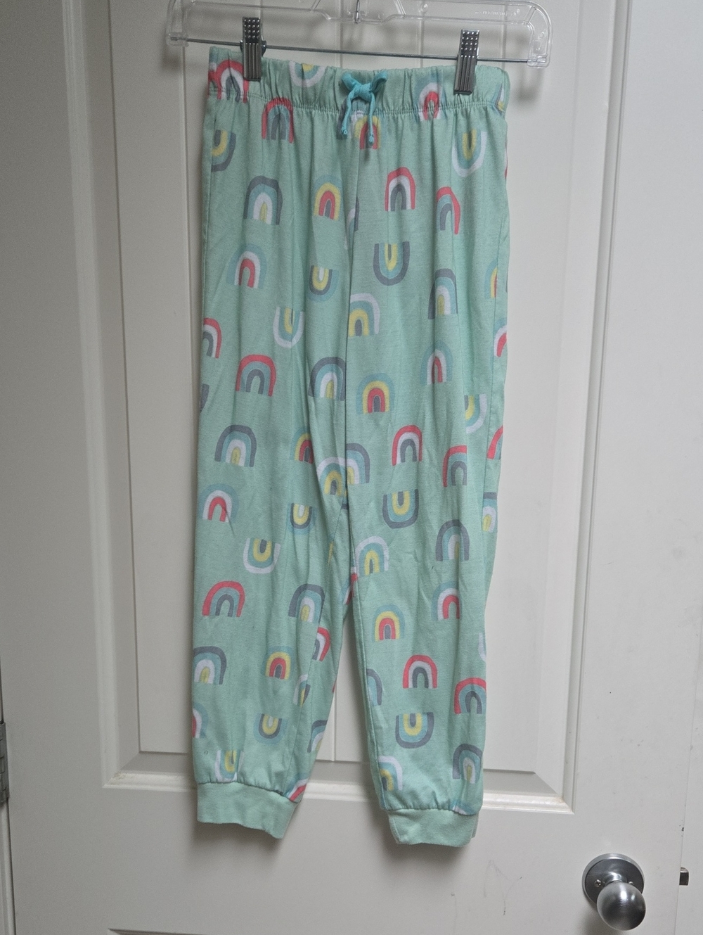 Eddie Bauer Large 10-12 Yrs Girls Mint Rainbow-Print Pajama Pants